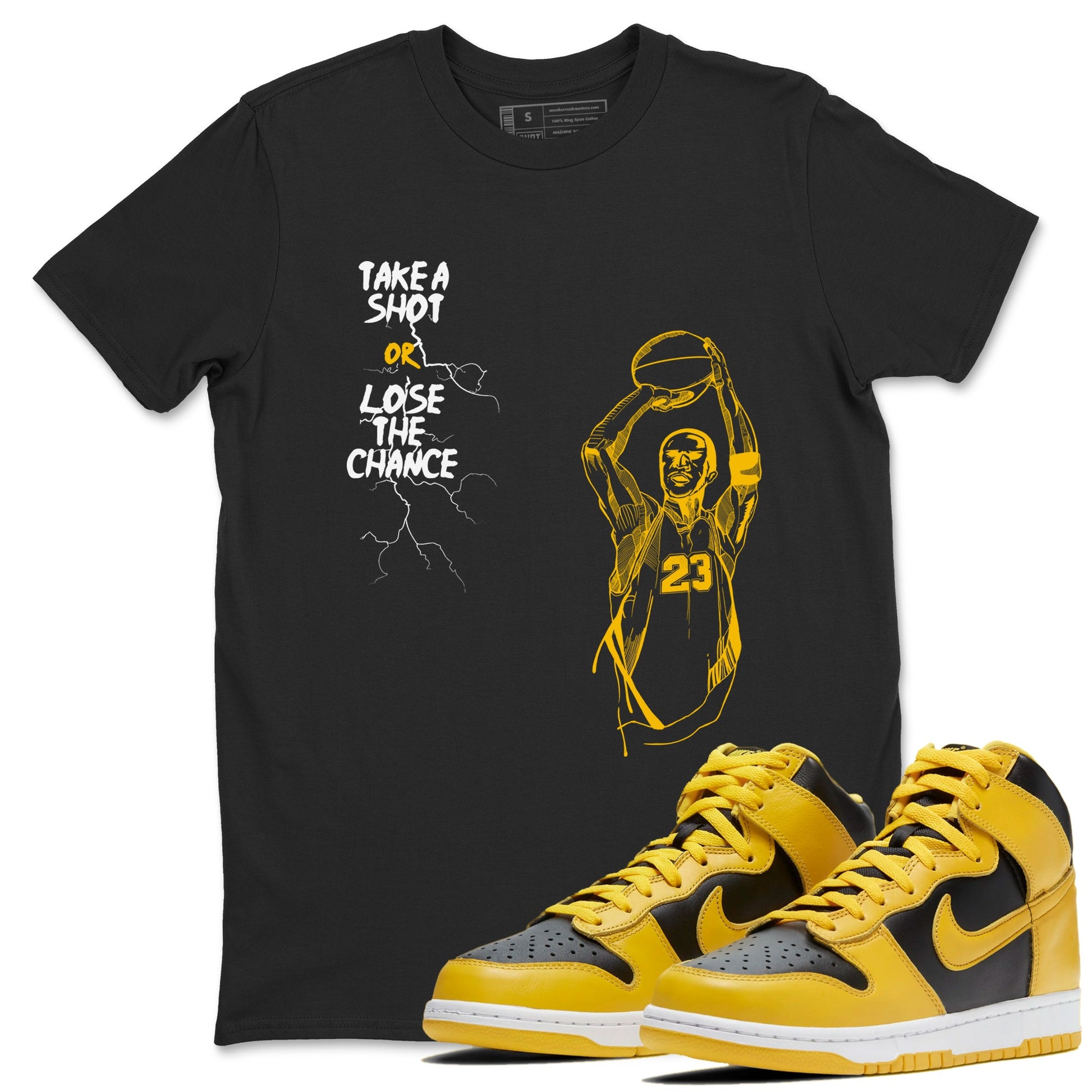 Dunk High Pollen shirts to match jordans Take A Shot sneaker match tees Dunk High Pollen match shoes to clothes SNRT Sneaker Tees unisex cotton Black 1 shirts