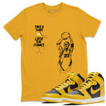 Dunk High Pollen shirts to match jordans Take A Shot sneaker match tees Dunk High Pollen match shoes to clothes SNRT Sneaker Tees unisex cotton Gold 1 shirts