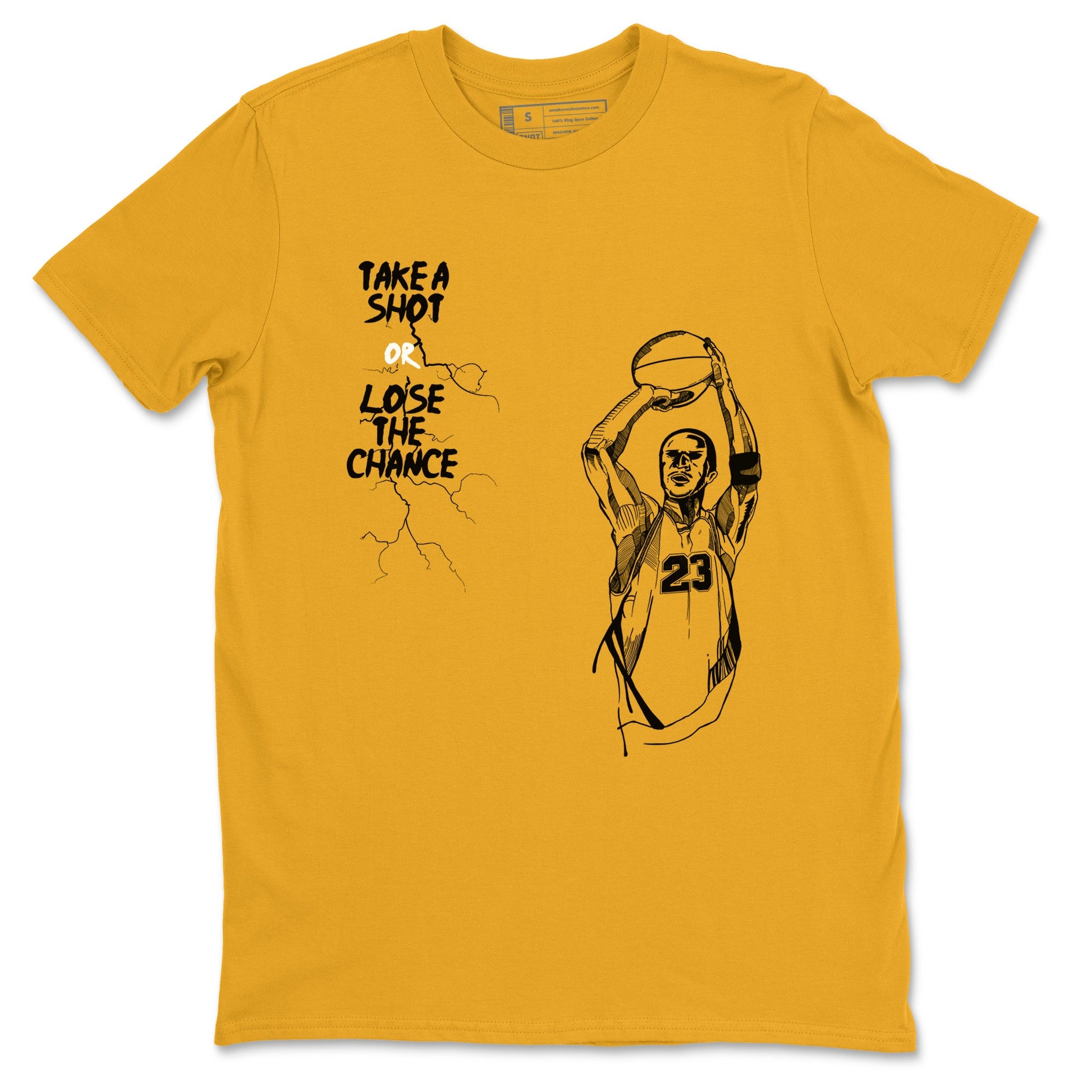 Dunk High Pollen shirts to match jordans Take A Shot sneaker match tees Dunk High Pollen match shoes to clothes SNRT Sneaker Tees unisex cotton Gold 2 shirts