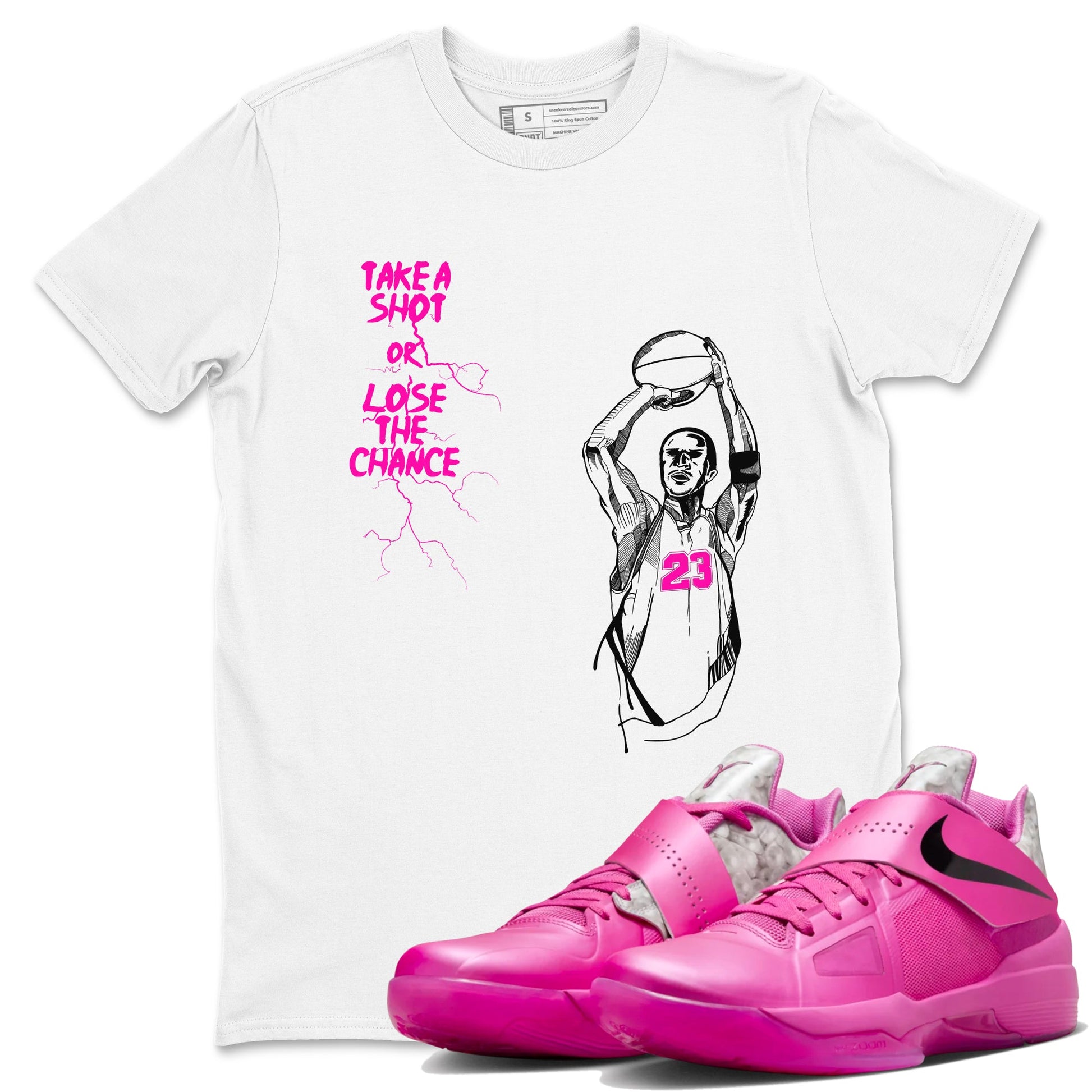 Nike KD 4 Retro Aunt Pearl shirts to match jordans Take A Shot sneaker match tees Nike KD 4 Aunt Pearl match shoes to clothes SNRT Sneaker Tees unisex cotton White 1 shirts