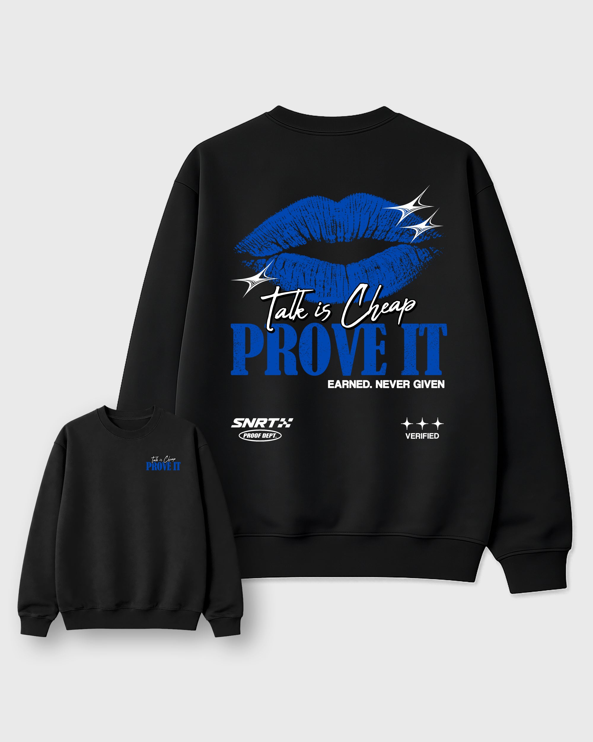 Talk Is Cheap Black Graphic Sweatshirt - 1, a sneaker matching sweatshirt designed to coordinate with Air Jordan 4 J Balvin 'Amazonas' sneakers for a complete sneaker outfit.