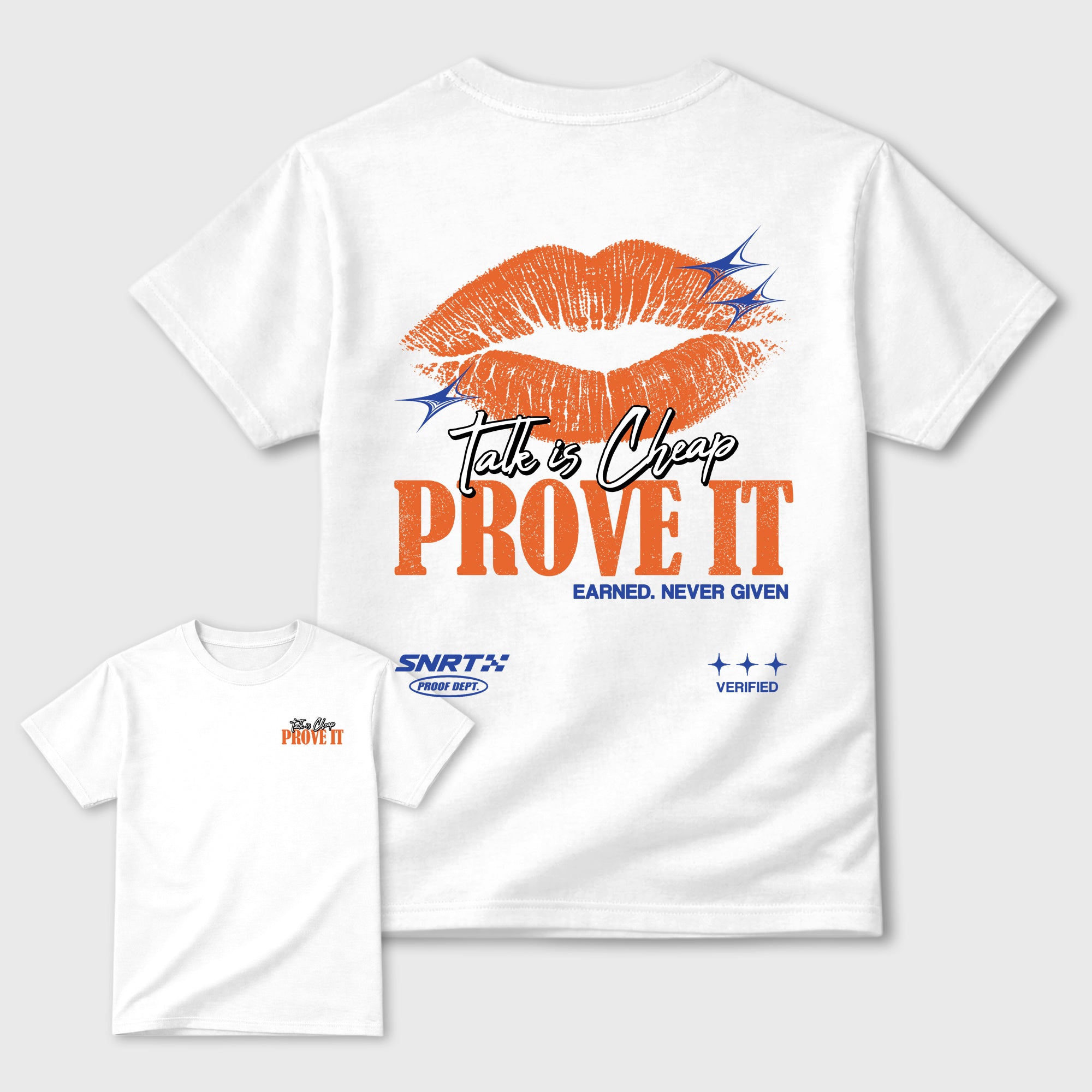 Talk Is Cheap Graphic T-Shirt featuring original streetwear artwork designed to match the . White Graphic T-Shirt.