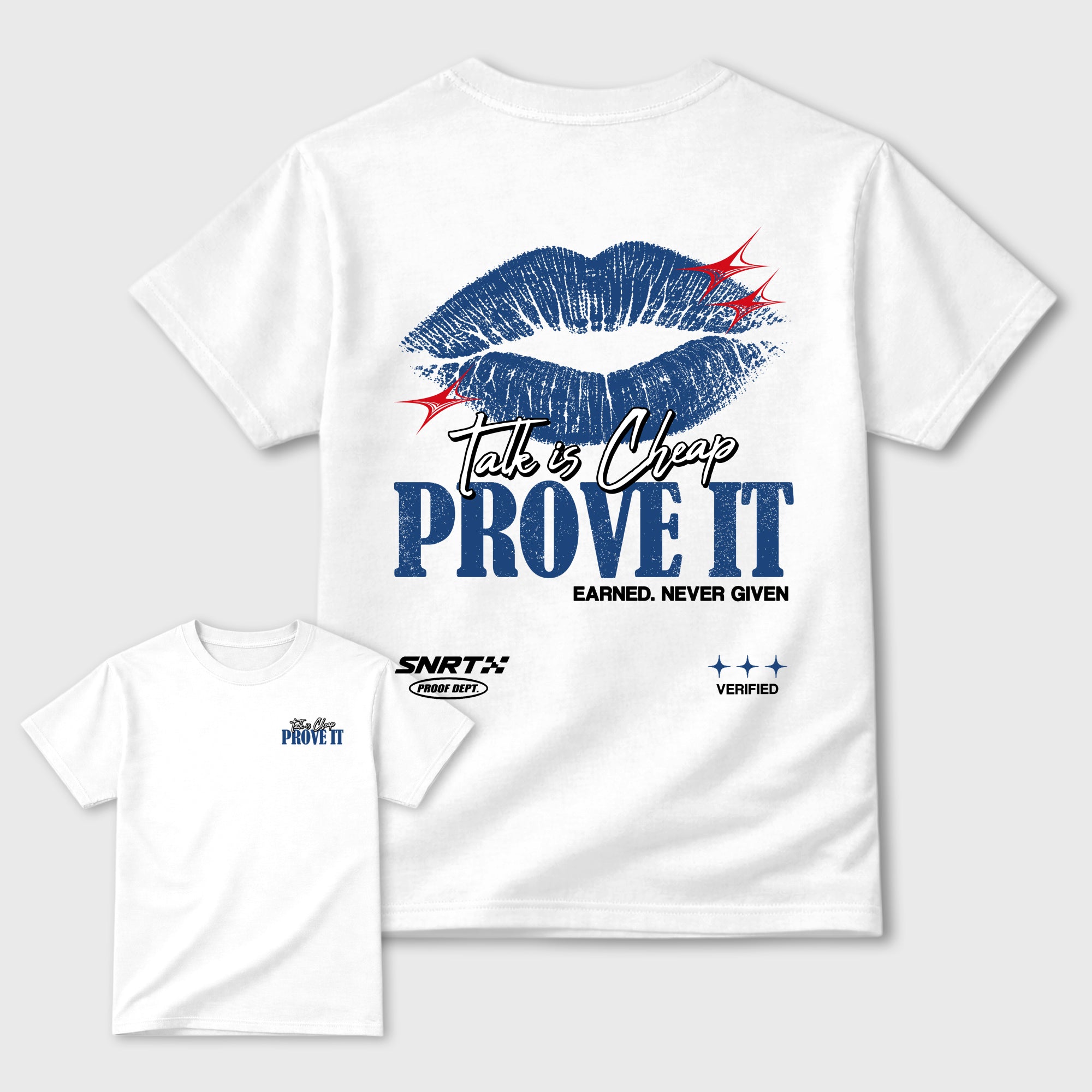 Talk Is Cheap Graphic T-Shirt featuring original streetwear artwork designed to match the . White Graphic T-Shirt.