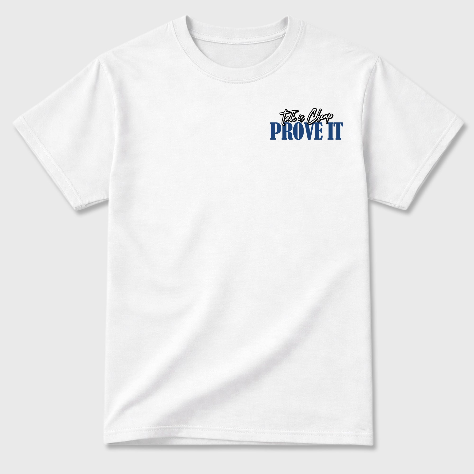 Talk Is Cheap Graphic T-Shirt featuring original streetwear artwork designed to match the . White Graphic T-Shirt.