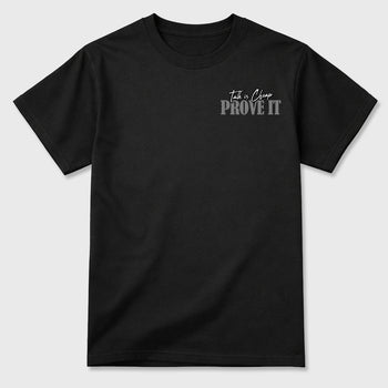 Talk Is Cheap Graphic T-Shirt sneaker match tee designed for the 5s Black UNC, featuring coordinated color options for a perfect streetwear match. Black shirt.