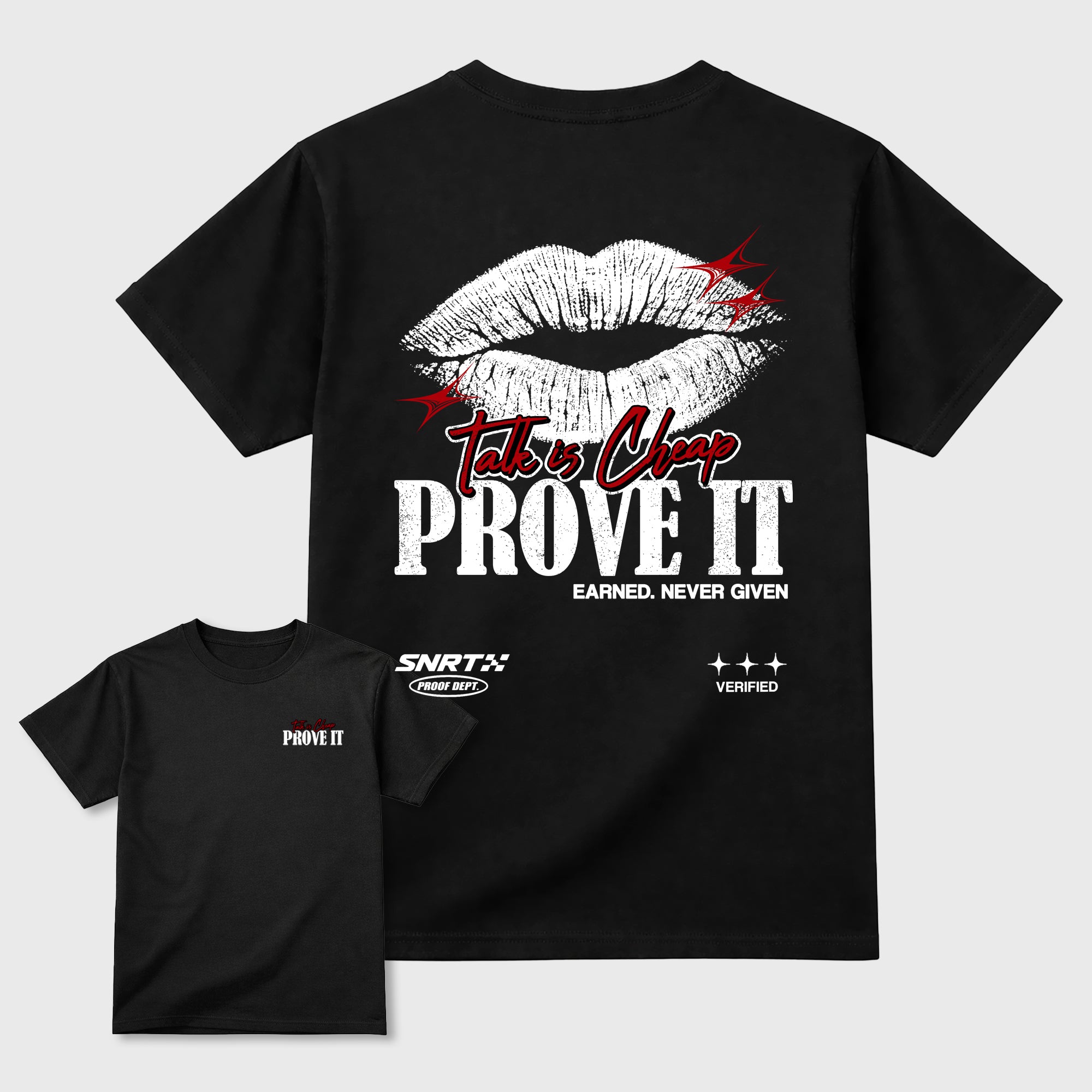 Talk is Cheap Black Graphic T-Shirt - 3, sneaker matching shirt designed to pair with Air Jordan 9 Retro Space Jam sneakers for a coordinated streetwear outfit.