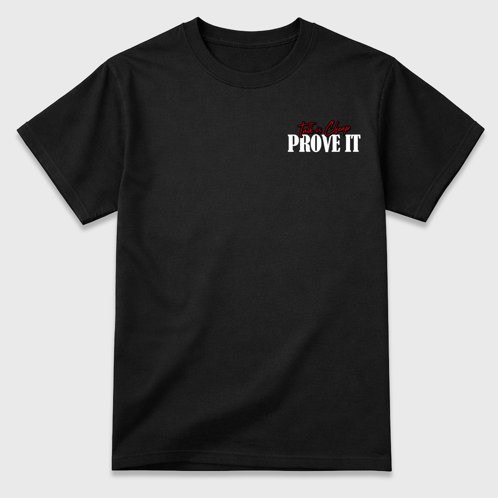 Talk is Cheap Black Graphic T-Shirt - 3, sneaker matching shirt designed to pair with Air Jordan 9 Retro Space Jam sneakers for a coordinated streetwear outfit.
