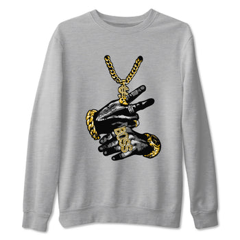 Air Jordan 1 High OG Black Metallic Gold shirts to match jordans Tatto Hands sneaker match tees Air Jordan 1 Retrp Black Metallic Gold Sneaker Shirts SNRT Sneaker Tees streetwear brand Heather Grey 2 unisex cotton tee