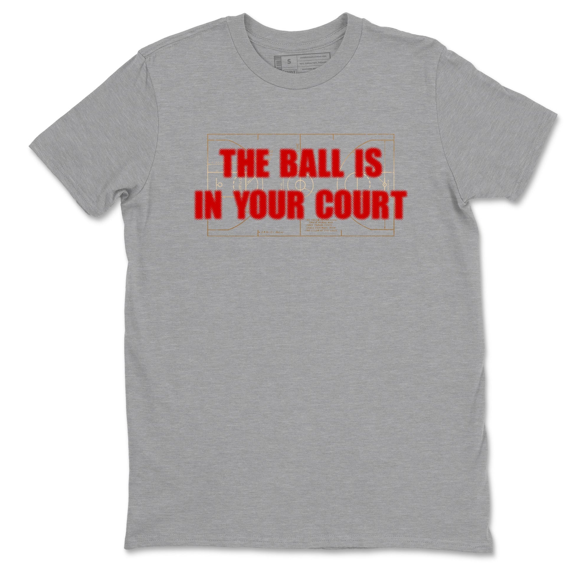 Sneaker match tees – Sneaker Tees To Match Nike KB 9 China Shoes KB 9 University Red and Metallic Gold – The Ball Is In Your Court Tee Heather Grey 2