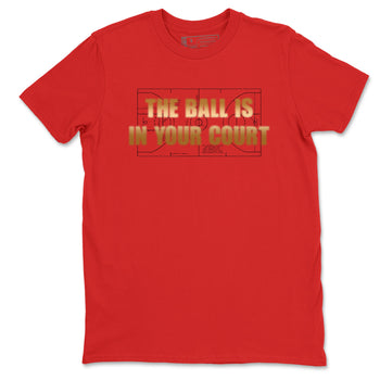 Sneaker match tees – Sneaker Tees To Match Nike KB 9 China Shoes KB 9 University Red and Metallic Gold – The Ball Is In Your Court Tee Red 2