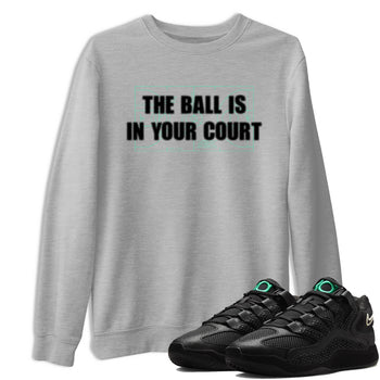Sneaker Threads – Sneaker Tees To Match Nike KD 18 Black Label – The Ball Is In Your Court Graphic Tee Heather Grey 1. Perfect for Jordan releases 2025 colorways. Perfect for Kevin Durant basketball sneaker releases and all-black performance colorways for 2025 hoopers. 