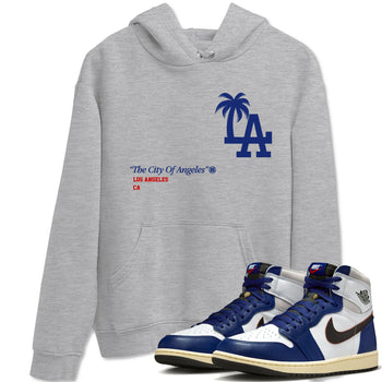 1s Rare Air shirts to match jordans The City Of Angeles sneaker match tees Air Jordan 1 High OG Rare Air Deep Royal Blue match shoes to clothes SNRT Sneaker Tees unisex cotton Heather Grey 1 shirts