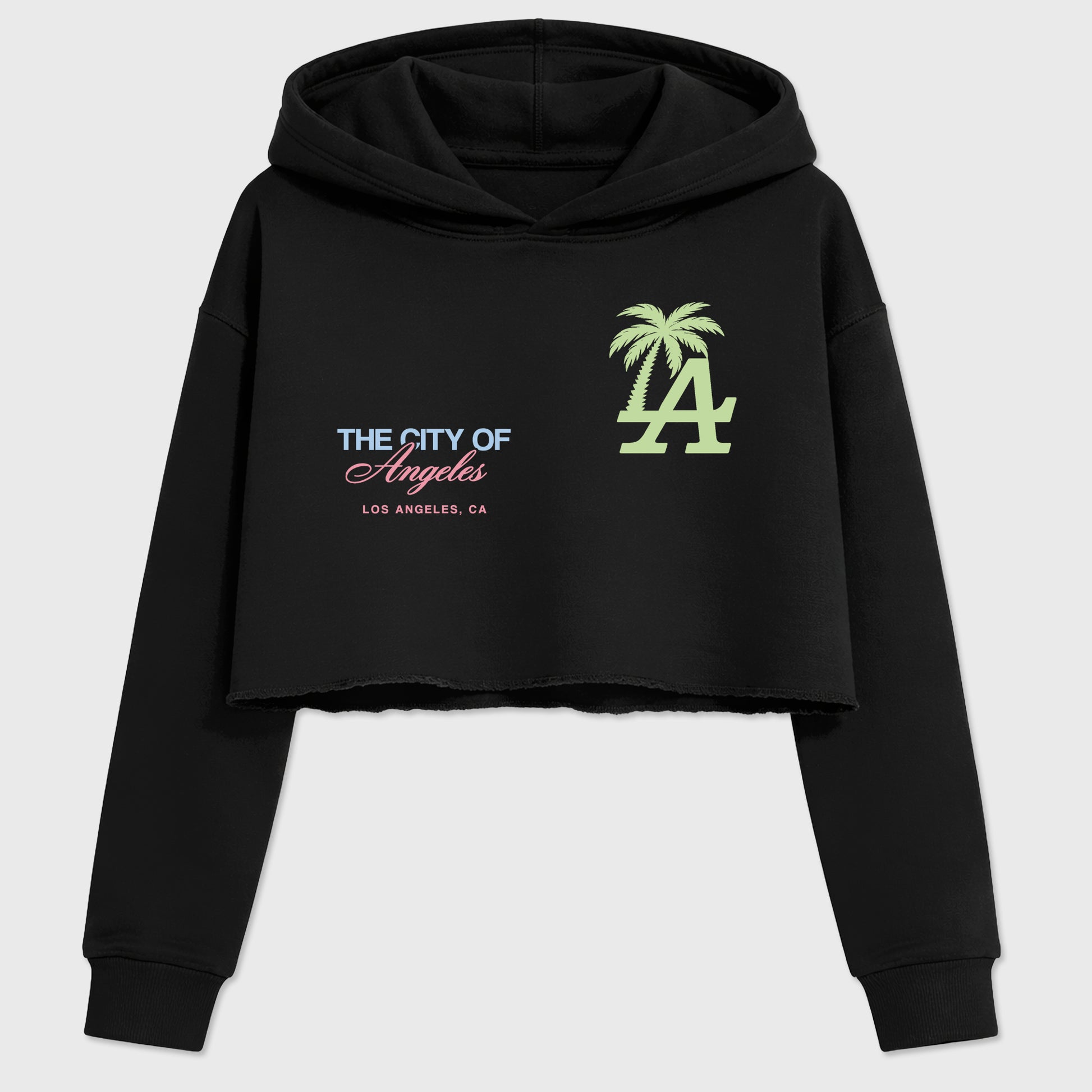 Sneaker match tees – Sneaker Tees To Match Air Jordan 3 Jade Aura Shoes – The City Of Angeles Crop T-Shirt Black 2