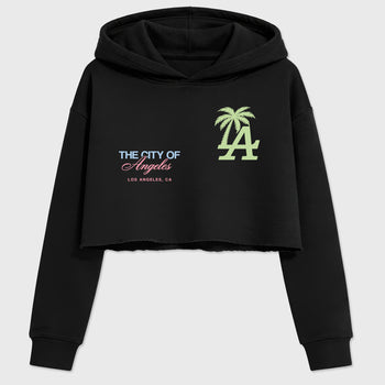 Sneaker match tees – Sneaker Tees To Match Air Jordan 3 Jade Aura Shoes – The City Of Angeles Crop T-Shirt Black 2