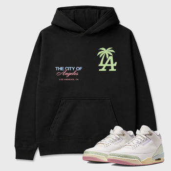 Sneaker match tees – Sneaker Tees To Match Air Jordan 3 Jade Aura Shoes – The City Of Angeles Tee Black 1