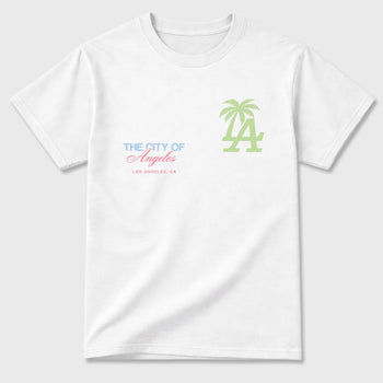 Sneaker match tees – Sneaker Tees To Match Air Jordan 3 Jade Aura Shoes – The City Of Angeles Tee White 2