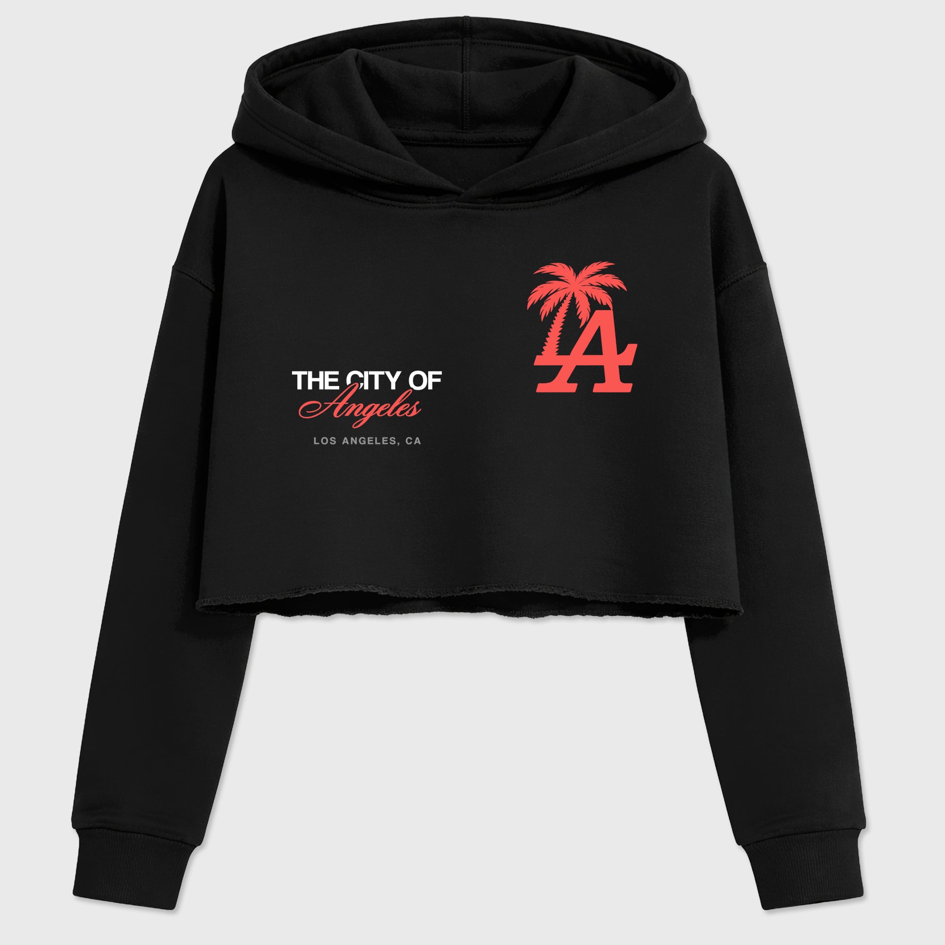 Sneaker match tees – Sneaker Tees To Match Air Max 90 Infrared Shoes – The City Of Angeles Crop T-Shirt Black 2
