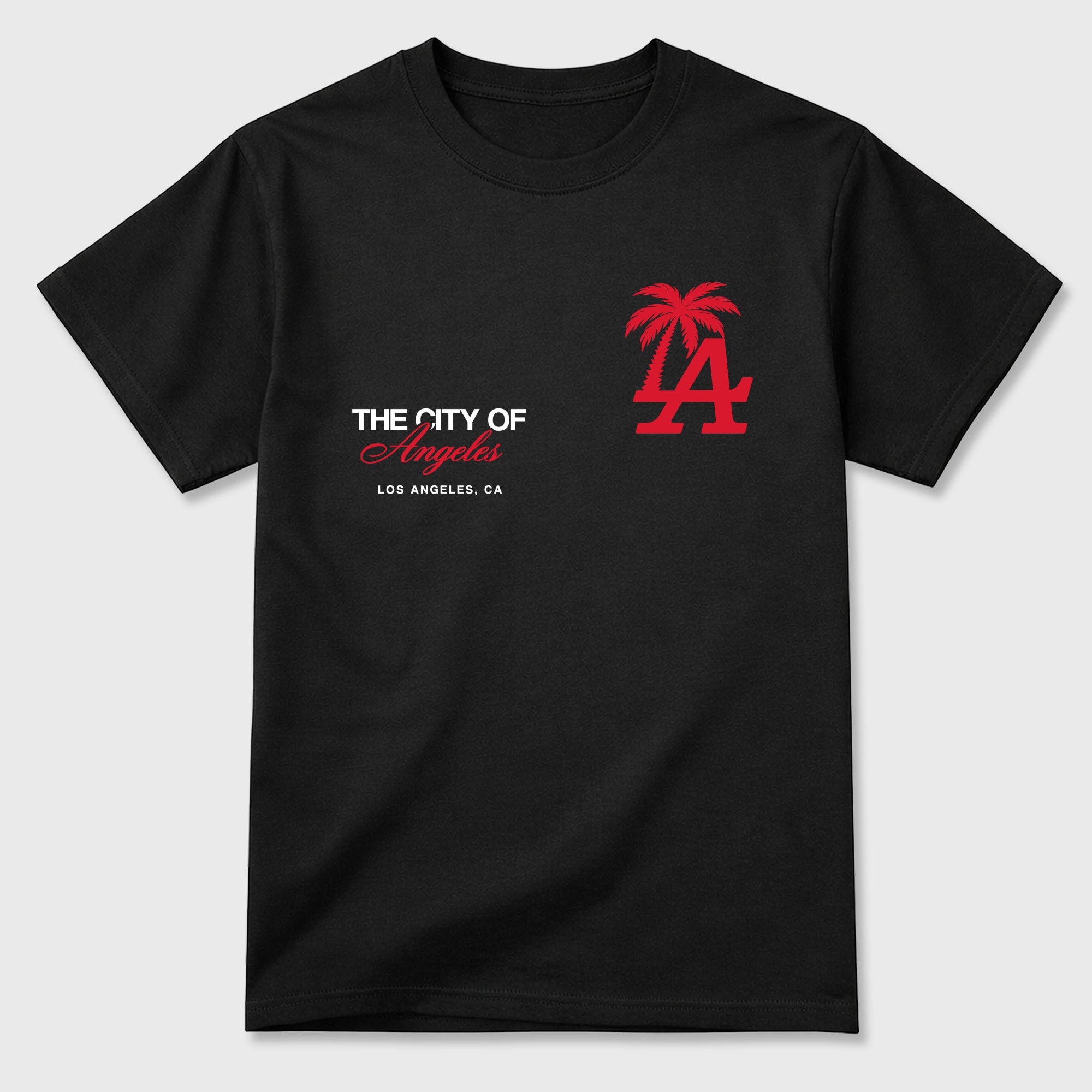 The City Of Angeles Graphic T-Shirt featuring original streetwear artwork designed to match the Air Max 95 Reverse Solar Red. Black 2 Graphic T-Shirt.