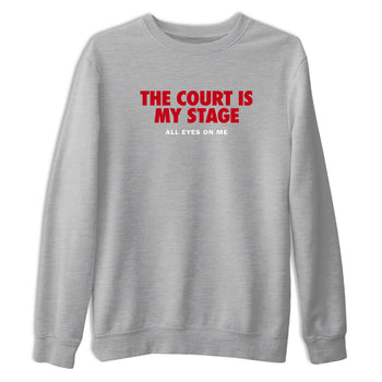 Sneaker Threads – Basketball Graphic T shirt Air Jordan 8 Bunny – The Court Is My Stage Graphic Tee Heather Grey 2. Perfect for Jordan releases 2025 colorways.