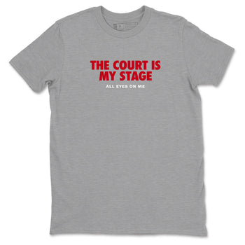 Sneaker Threads – Basketball Graphic T shirt Air Jordan 8 Bunny – The Court Is My Stage Graphic Tee Heather Grey 2. Perfect for Jordan releases 2025 colorways.