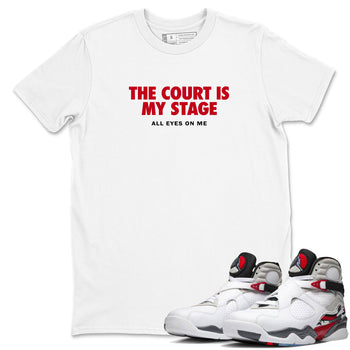 Sneaker Threads – Basketball Graphic T shirt Air Jordan 8 Bunny – The Court Is My Stage Graphic Tee White 1. Perfect for Jordan releases 2025 colorways.
