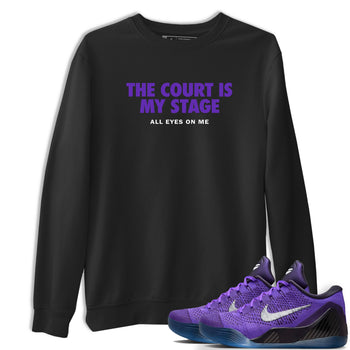 Sneaker Threads – Basketball Graphic T shirt Nike KB 9 Hyper Grape – The Court Is My Stage Graphic Tee Black 1. Perfect for Jordan releases 2025 colorways. Perfect for purple basketball sneaker releases and legacy-inspired colorways for 2025 hoopers.