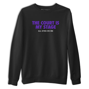 Sneaker Threads – Basketball Graphic T shirt Nike KB 9 Hyper Grape – The Court Is My Stage Graphic Tee Black 2. Perfect for Jordan releases 2025 colorways. Perfect for purple basketball sneaker releases and legacy-inspired colorways for 2025 hoopers.