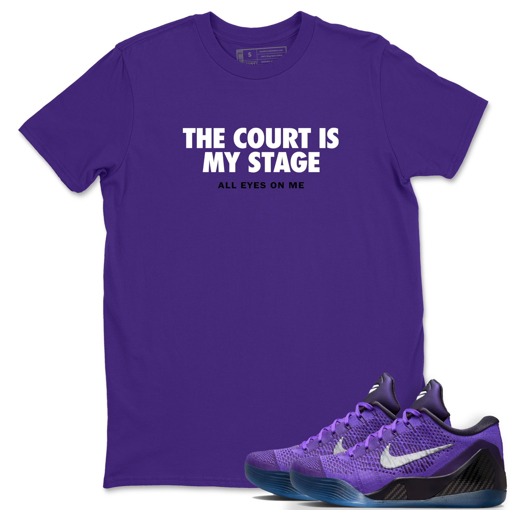 Sneaker Threads – Basketball Graphic T shirt Nike KB 9 Hyper Grape – The Court Is My Stage Graphic Tee Purple 1. Perfect for Jordan releases 2025 colorways. Perfect for purple basketball sneaker releases and legacy-inspired colorways for 2025 hoopers.