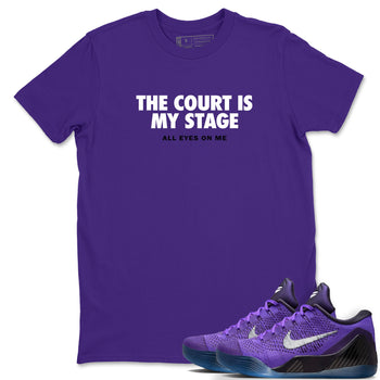 Sneaker Threads – Basketball Graphic T shirt Nike KB 9 Hyper Grape – The Court Is My Stage Graphic Tee Purple 1. Perfect for Jordan releases 2025 colorways. Perfect for purple basketball sneaker releases and legacy-inspired colorways for 2025 hoopers.