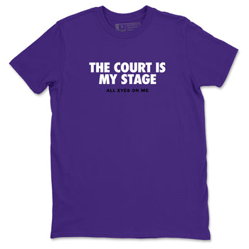 Sneaker Threads – Basketball Graphic T shirt Nike KB 9 Hyper Grape – The Court Is My Stage Graphic Tee Purple 2. Perfect for Jordan releases 2025 colorways. Perfect for purple basketball sneaker releases and legacy-inspired colorways for 2025 hoopers.