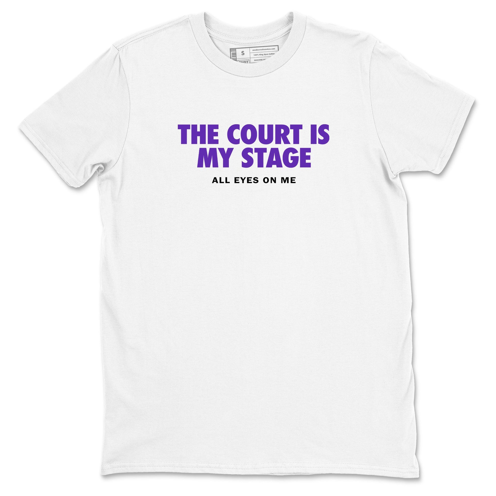 Sneaker Threads – Basketball Graphic T shirt Nike KB 9 Hyper Grape – The Court Is My Stage Graphic Tee White 2. Perfect for Jordan releases 2025 colorways. Perfect for purple basketball sneaker releases and legacy-inspired colorways for 2025 hoopers.