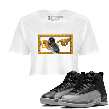 12s Black Wolf Grey shirts to match jordans The Creation Of Adam sneaker match tees Air Jordan 12 Barons match shoes to clothes SNRT Sneaker Tees unisex cotton White 1 crop tee