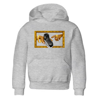 12s Black Wolf Grey shirts to match jordans The Creation Of Adam sneaker match tees Air Jordan 12 Barons match shoes to clothes SNRT Sneaker Tees Youth Baby Heather Grey 2 tee