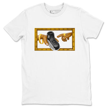 12s Black Wolf Grey shirts to match jordans The Creation Of Adam sneaker match tees Air Jordan 12 Barons match shoes to clothes SNRT Sneaker Tees unisex cotton White 2 shirts