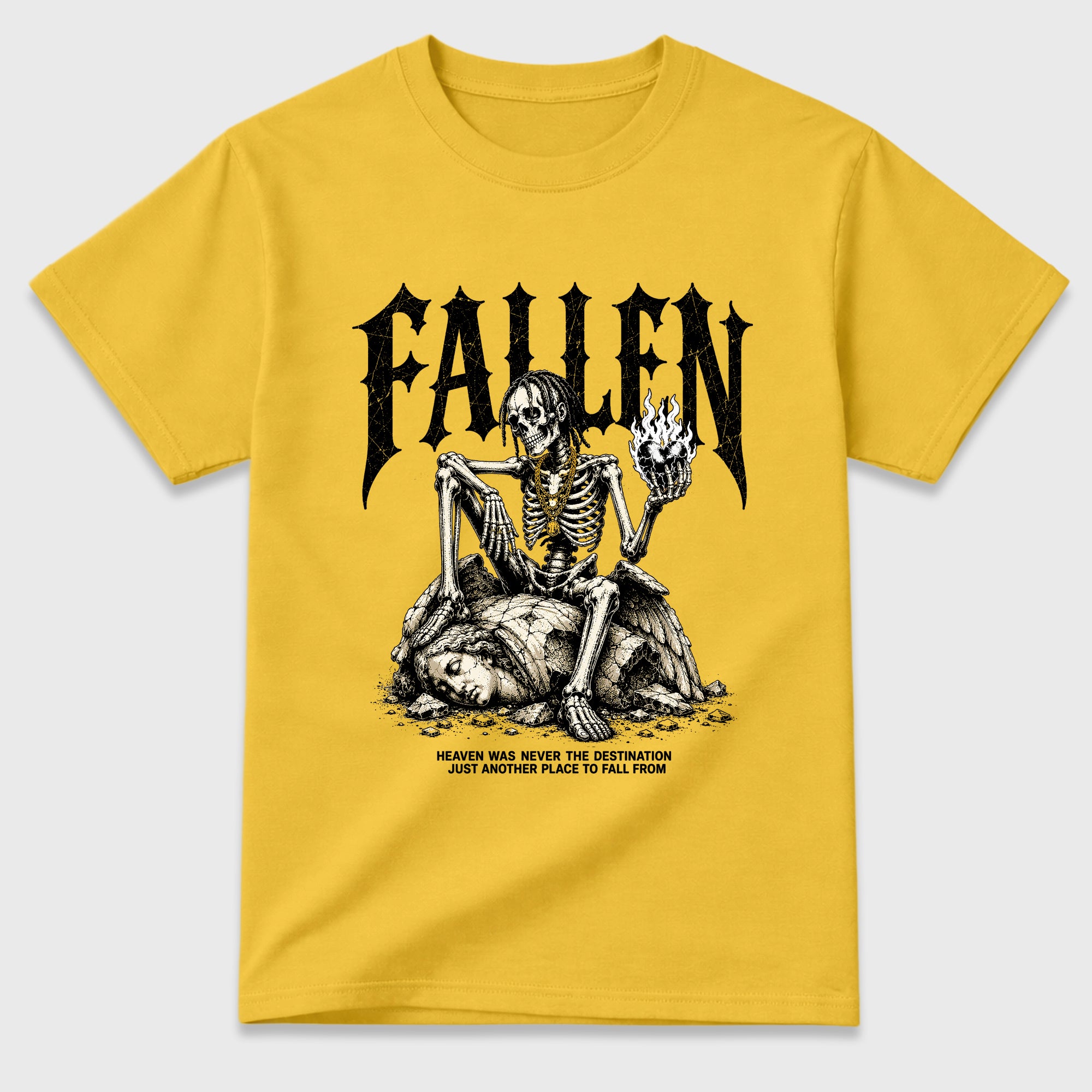 The Fallen Graphic T-Shirt featuring original streetwear artwork designed to match the Air Jordan 4 Tour Yellow. Daisy 2 Graphic T-Shirt.