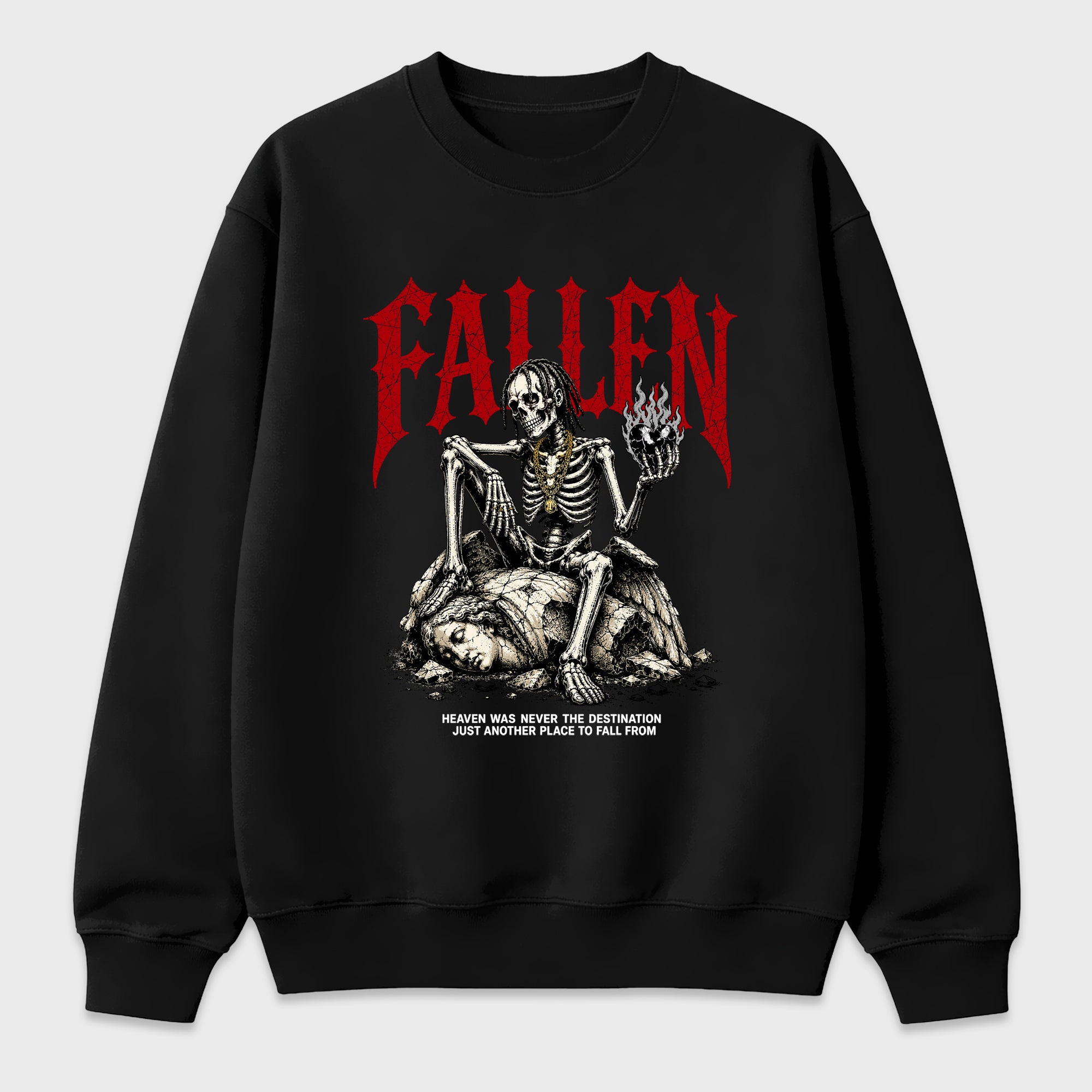 The Fallen Graphic T-Shirt featuring original streetwear artwork designed to match the Air Jordan 9 True Red. Black 2 Graphic Tee.