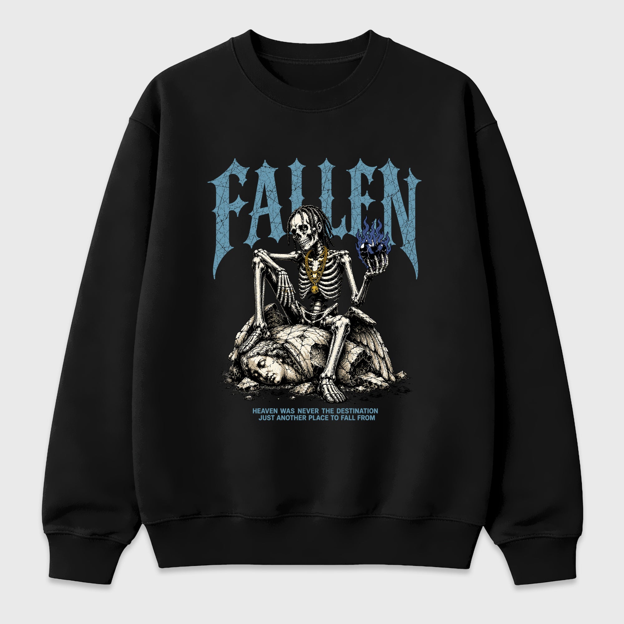 The Fallen Graphic T-Shirt featuring original streetwear artwork designed to match the Badbo 1.0 Night Navy. Black 2 Graphic Tee.