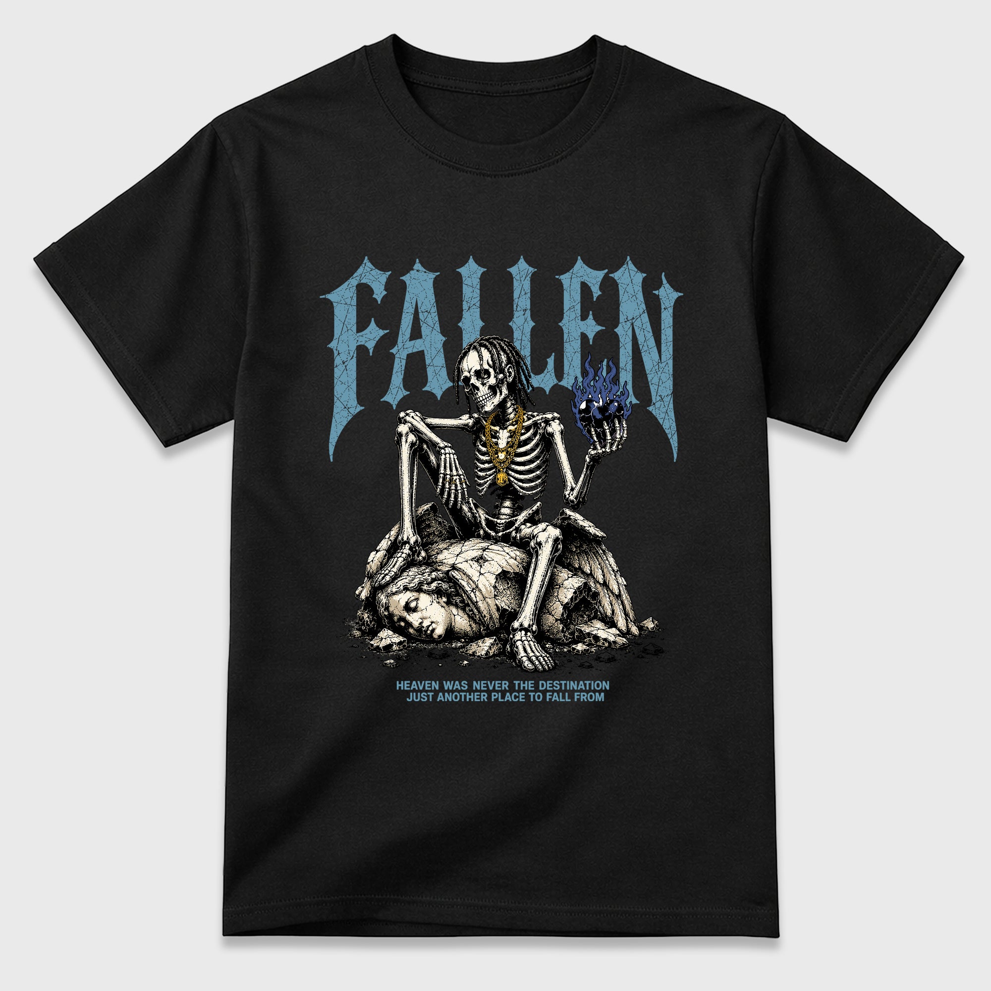 The Fallen Graphic T-Shirt featuring original streetwear artwork designed to match the Badbo 1.0 Night Navy. Black 2 Graphic T-Shirt.
