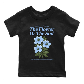 4s Forget Me Not shirts to match jordans The Flower Or The Soil sneaker match tees Air Jordan 4 WMNS Aluminummatch shoes to clothes SNRT Sneaker Tees Youth Baby Black 2 tee