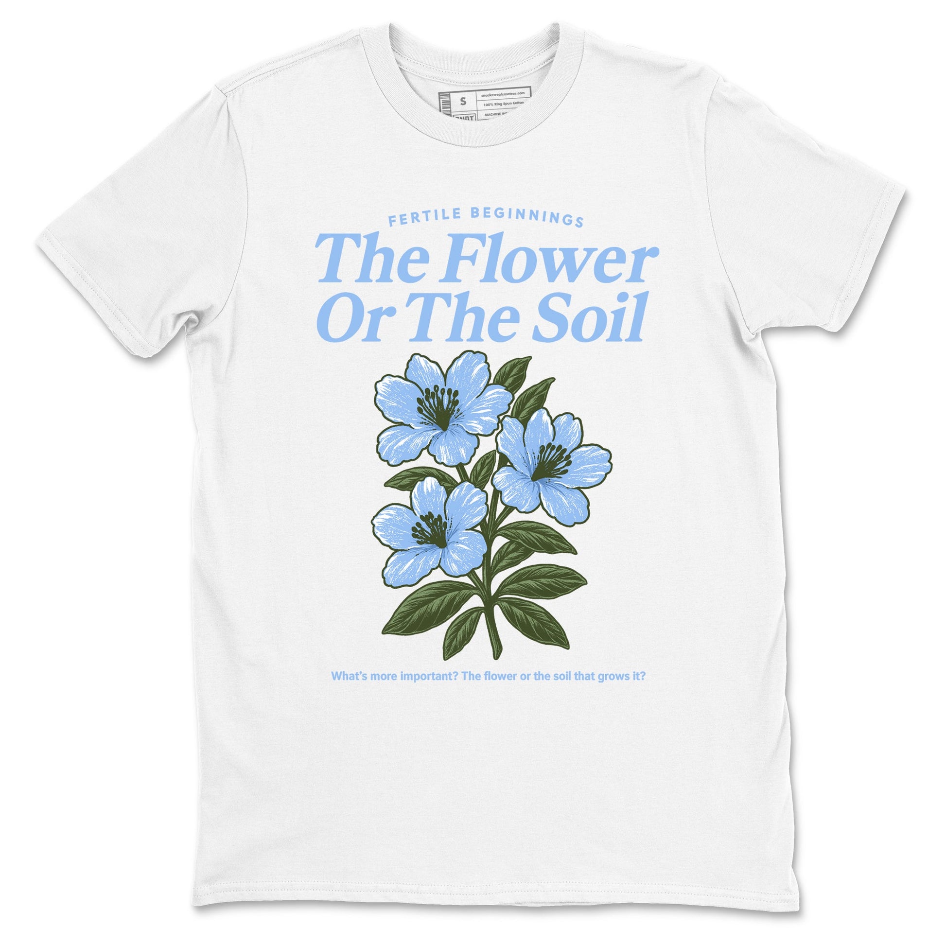 4s Forget Me Not shirts to match jordans The Flower Or The Soil sneaker match tees Air Jordan 4 WMNS Aluminummatch shoes to clothes SNRT Sneaker Tees unisex cotton White 2 shirts