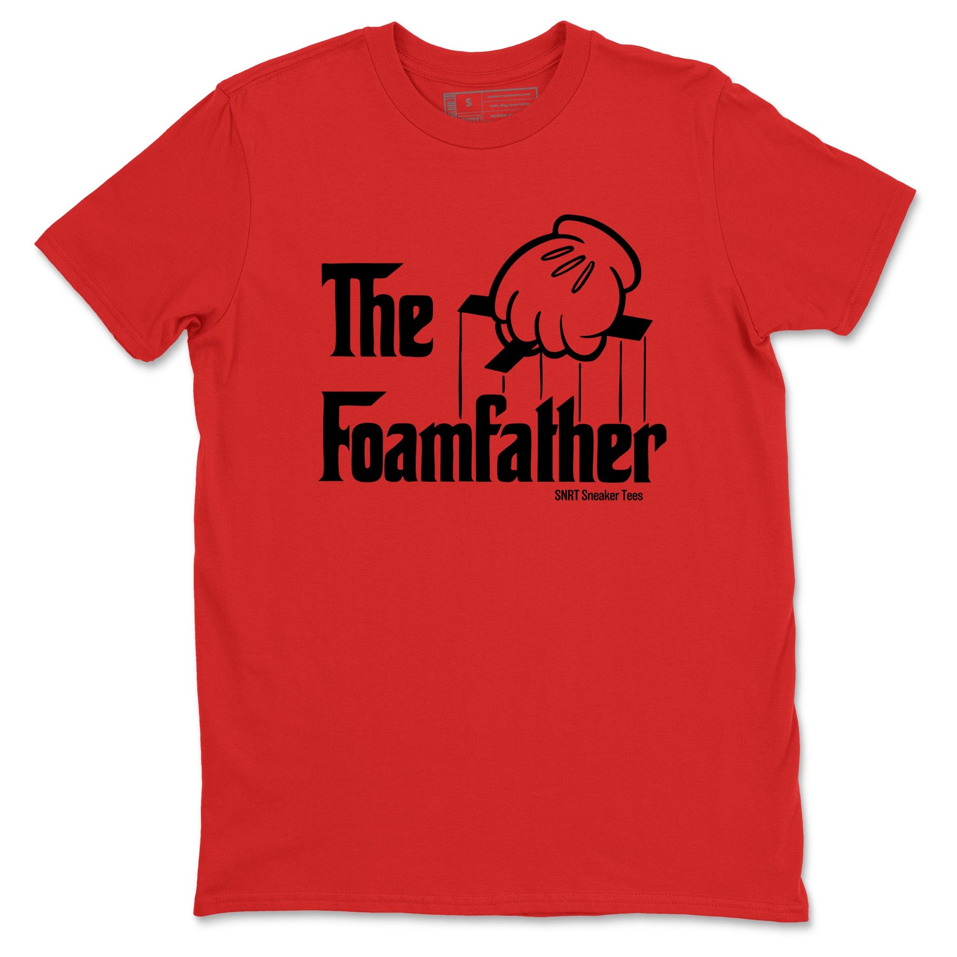 Sneaker match tees – Sneaker Tees To Match Air Foamposite Cough Drop Shoes – The Foamfather Tee Red 2