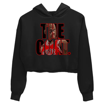 1s Black Toe Reimagined shirts to match jordans The Goat sneaker match tees Air Jordan 1 Black Toe Reimagined match shoes to clothes SNRT Sneaker Tees unisex cotton Black 2 crop tee