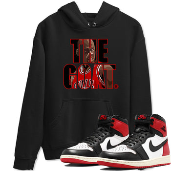 1s Black Toe Reimagined shirts to match jordans The Goat sneaker match tees Air Jordan 1 Black Toe Reimagined match shoes to clothes SNRT Sneaker Tees unisex cotton Black 1 shirts