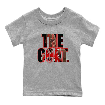 1s Black Toe Reimagined shirts to match jordans The Goat sneaker match tees Air Jordan 1 Black Toe Reimagined match shoes to clothes SNRT Sneaker Tees Youth Baby Heather Grey 2 tee