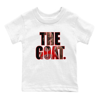 1s Black Toe Reimagined shirts to match jordans The Goat sneaker match tees Air Jordan 1 Black Toe Reimagined match shoes to clothes SNRT Sneaker Tees Youth Baby White 2 tee