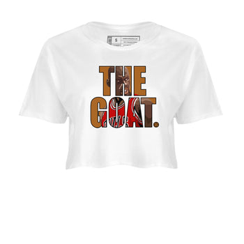 5s Archaeo Brown shirts to match jordans The Goat sneaker match tees Air Jordan 5 Archaeo Brown match shoes to clothes SNRT Sneaker Tees unisex cotton White 2 crop tee