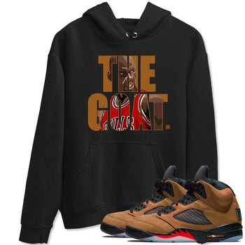 5s Archaeo Brown shirts to match jordans The Goat sneaker match tees Air Jordan 5 Archaeo Brown match shoes to clothes SNRT Sneaker Tees unisex cotton Black 1 shirts