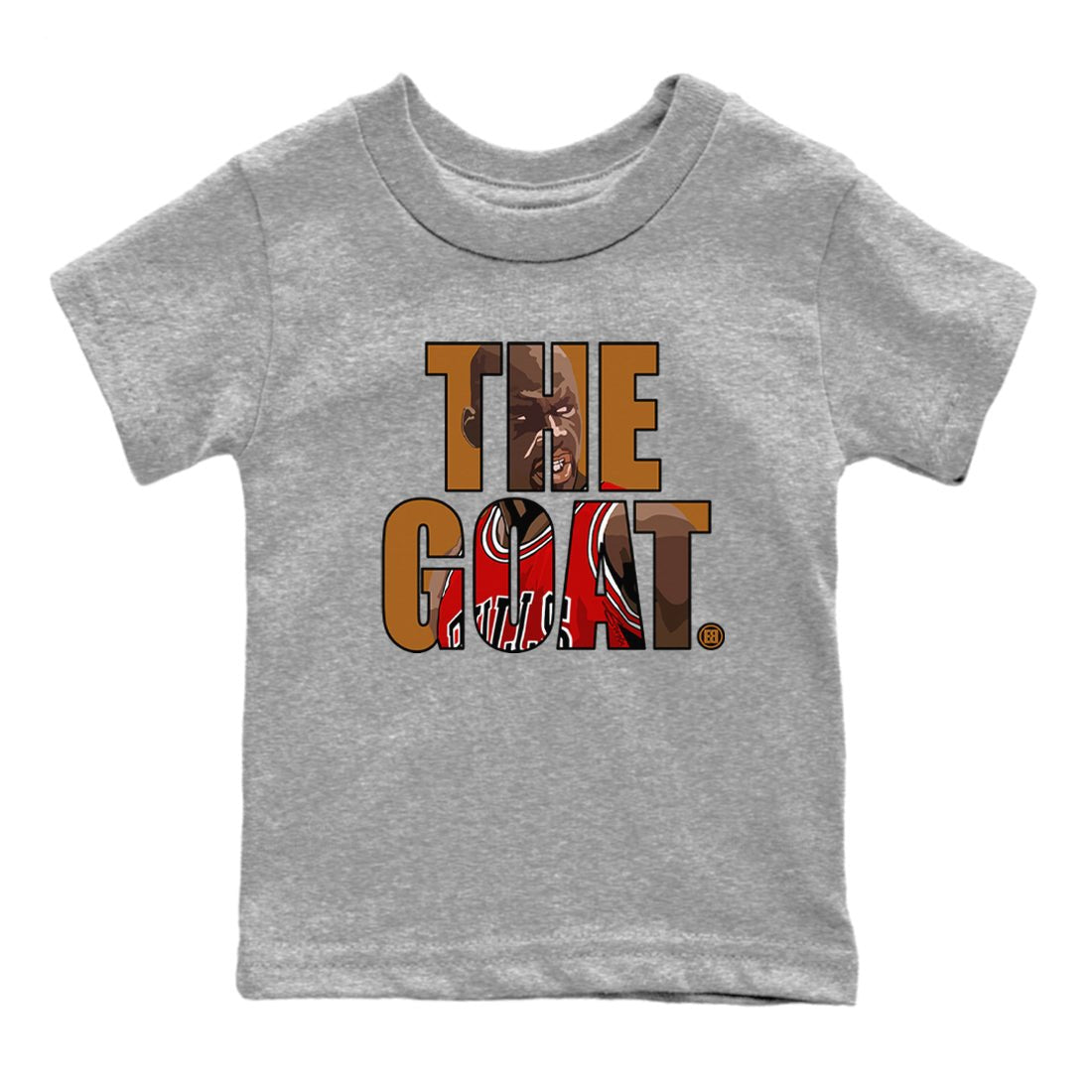 5s Archaeo Brown shirts to match jordans The Goat sneaker match tees Air Jordan 5 Archaeo Brown match shoes to clothes SNRT Sneaker Tees Youth Baby Heather Grey 2 tee