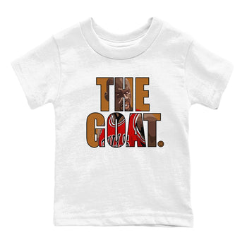 5s Archaeo Brown shirts to match jordans The Goat sneaker match tees Air Jordan 5 Archaeo Brown match shoes to clothes SNRT Sneaker Tees Youth Baby White 2 tee