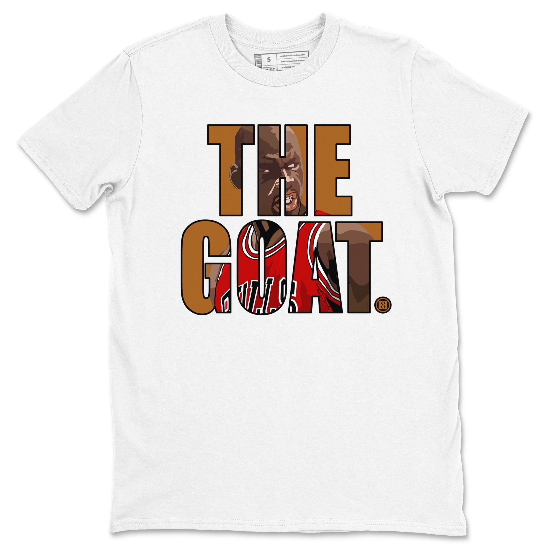 5s Archaeo Brown shirts to match jordans The Goat sneaker match tees Air Jordan 5 Archaeo Brown match shoes to clothes SNRT Sneaker Tees unisex cotton White 2 shirts
